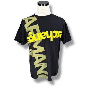 Armani Exchange T-Shirt Men's Large Black Logo Graphic Short Sleeve Spellout